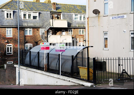 Ancien conseil immobilier Immobilier à vendre à Brighton avec les conseils de l'agent immobilier Banque D'Images