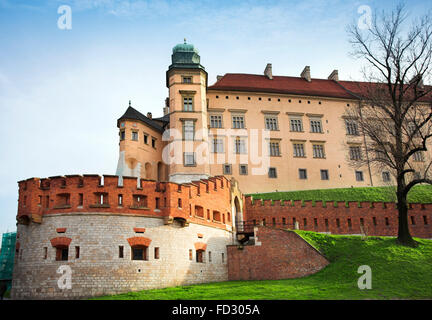 Le Château Royal de Wawel, Cracovie, Pologne Banque D'Images