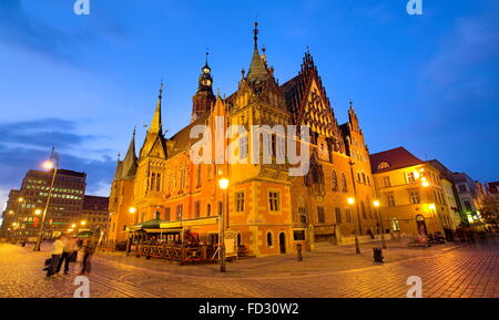 Vieille ville de Wroclaw, Pologne Banque D'Images