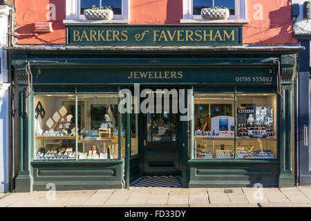 Barkers de Faversham bijouterie à Faversham, Kent. Banque D'Images