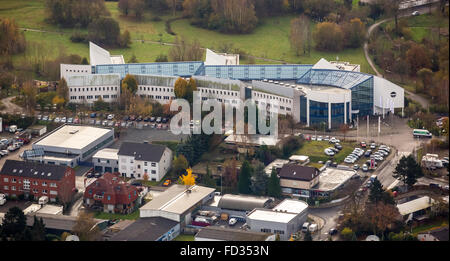Vue aérienne, l'Université privée de Witten/Herdecke, Witten, Ruhr, Rhénanie du Nord-Westphalie, Allemagne, Europe, vue aérienne, Banque D'Images