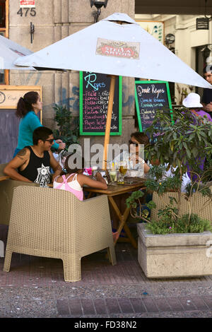 LA SERENA, CHILI - 19 février 2015 : Donde Reyes Restaurant sur la rue Balmaceda à La Serena, Chili Banque D'Images