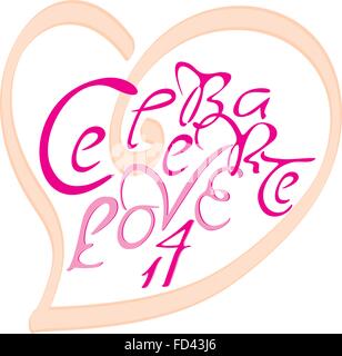 Dessiné à la main coeur doodle pour la Saint-Valentin Illustration de Vecteur