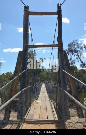 Le pont suspendu de la rivière Avon, New York, Australie Banque D'Images