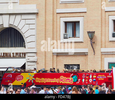 City bus de tourisme Rome Lazio Italie Europe Banque D'Images