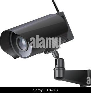 Signe de surveillance vidéo. Caméra CCTV. Illustration de Vecteur