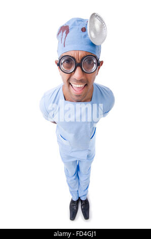 Le jeune nurseboy isolated on white Banque D'Images