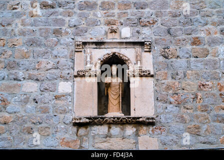 Statue de St Blaise, Dubrovnik, Croatie Banque D'Images