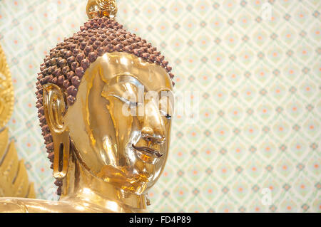 Gros plan de l'Wat Traimit Golden Buddha, Bangkok Banque D'Images