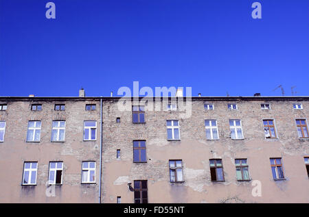 Bâtiment en brique de façade à Poznan Banque D'Images