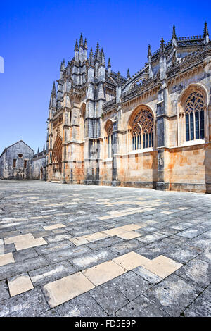 Monastère de Batalha. Unesco world heritage site, dans le district de Leiria, Portugal, Estremadura. Construire 1386-1517. Banque D'Images