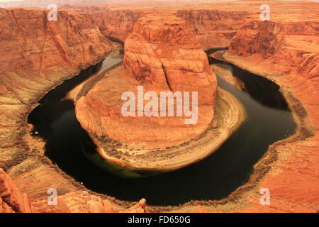 Horseshoe Bend vu de négliger, Arizona Banque D'Images