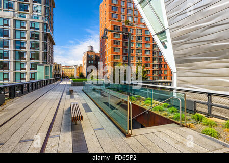 Le parc High Line à New York City. Banque D'Images