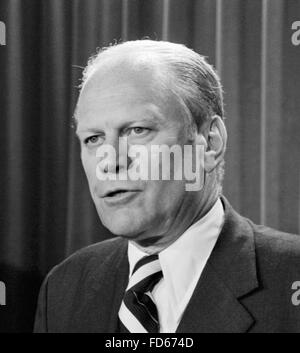 Gerald Ford, portrait du 38e Président des Etats-Unis, août 1974 Banque D'Images