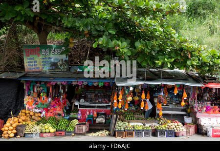 Boutique de bord de route au Sri Lanka Banque D'Images