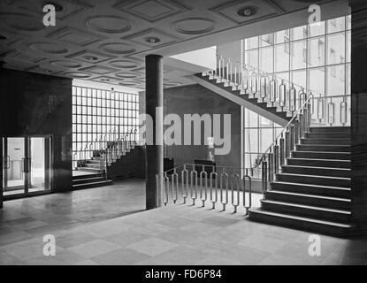 Escalier dans la Funkhaus à Vienne, 1938 Banque D'Images