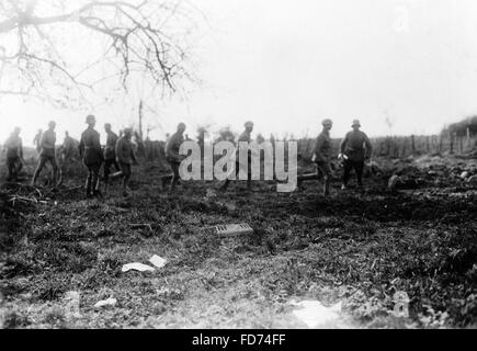 Des soldats français capturés à l'avant Banque D'Images