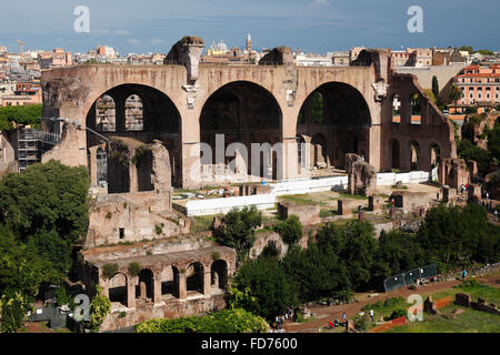 Basilica di Massenzio e Costantino à Rome, Italie Banque D'Images