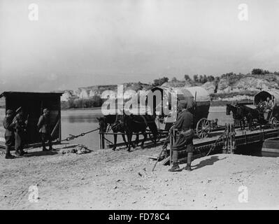 Bessarabie allemands sur le fleuve Prut en 1940 Banque D'Images