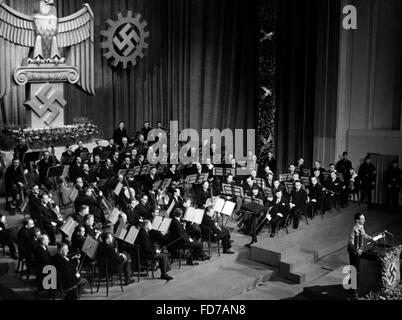 Joseph Goebbels à la session conjointe de la chambre de Reich et de la Culture de la force par la joie, Berlin 1937 Banque D'Images