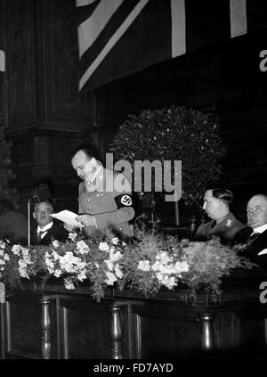 Hans Frank à la réunion festive de l'Académie de droit allemand à Berlin, 1935 Banque D'Images