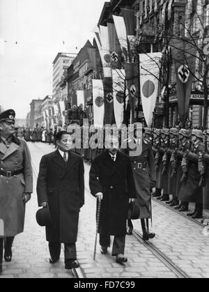 Wilhelm Keitel, Yosuke Matsuoka et Hiroshi Oshima à Berlin, 1941 Banque D'Images