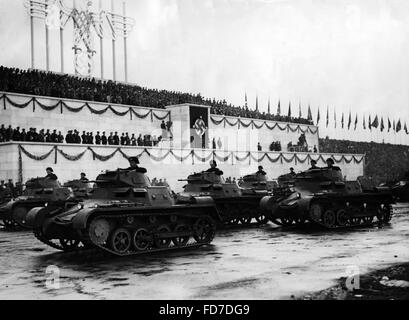 Je Panzer parade le jour de la Wehrmacht au cours de la Nuremberg, 1935 Banque D'Images