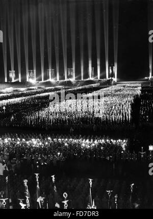 Cathédrale de lumière au congrès de Nuremberg, 1936 Banque D'Images