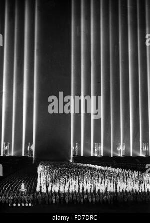 Cathédrale de lumière au congrès de Nuremberg, 1937 Banque D'Images