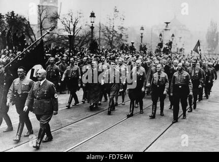 La marche commémorative annuelle le 09 novembre, 1933 Banque D'Images