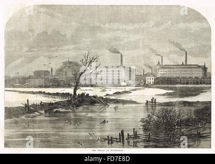 1869 Inondations à Nottingham Banque D'Images