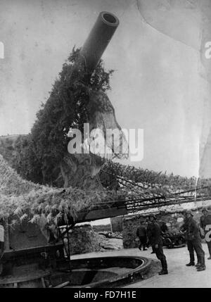 L'artillerie côtière allemande sur le mur de l'Atlantique, 1942 Banque D'Images