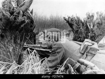 L'unité de reconnaissance de la Wehrmacht sur le front de l'Ouest, 1945 Banque D'Images