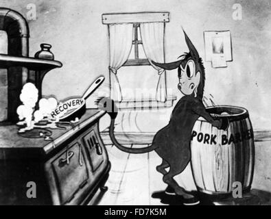 Nouvelle donne : Cartoon, 1936 Banque D'Images