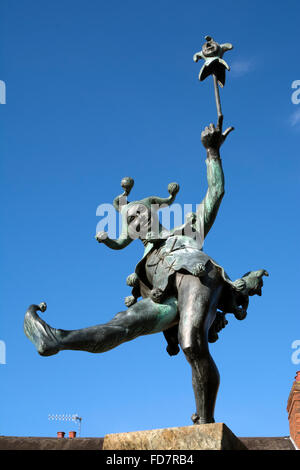 Le Jester statue, Stratford-upon-Avon, Royaume-Uni Banque D'Images