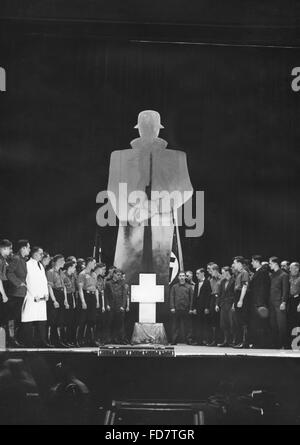 Spectacle de théâtre de l'avant du travail allemand, 1935 Banque D'Images