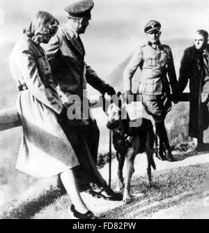 Adolf Hitler sur l'Obersalzberg, Bavière, Allemagne Banque D'Images