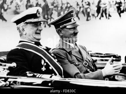 Miklos Horthy von et Adolf Hitler à Berlin, 1938 Banque D'Images