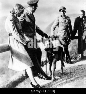 Adolf Hitler sur l'Obersalzberg, Bavière, Allemagne Banque D'Images