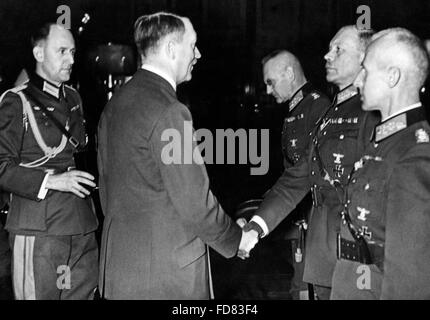 Adolf Hitler awards les généraux en charge de la campagne de Pologne, 1939 Banque D'Images
