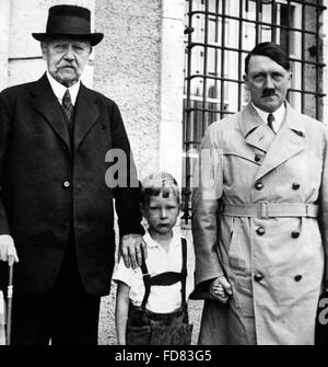 Adolf Hitler, Hindenburg 1933 visites Banque D'Images