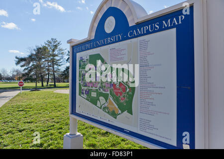 Carte du campus de l'Université Gallaudet - Washington, DC USA Banque D'Images