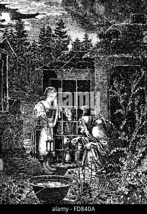 Photo de "Hänsel und Gretel" par Ludwig Emil Grimm Banque D'Images