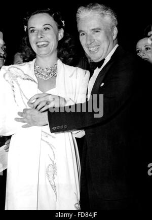 Charles Chaplin et Paulette Goddard, 1940 Banque D'Images