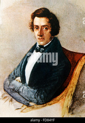 Portrait de Frédéric Chopin Banque D'Images