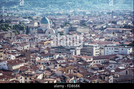 Grande Synagogue de la ville de Florence, Toscane, Italie. Destination de voyage. Scène urbaine. Banque D'Images