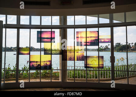 Casa do Baile, ou Maison de la danse, conçu par Oscar Niemeyer, Pampulha, Belo Horizonte, Minas Gerais, Brésil Banque D'Images