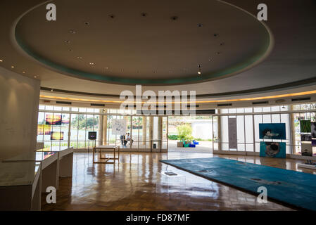 Casa do Baile, ou Maison de la danse, conçu par Oscar Niemeyer, Pampulha, Belo Horizonte, Minas Gerais, Brésil Banque D'Images