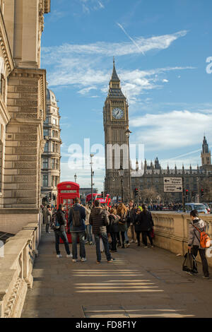 Big Ben et London United Kingdom Phone Booth Banque D'Images