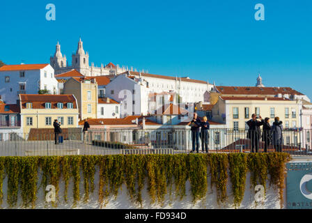 Miradouro Santa Luzia, Alfama, Lisbonne, Portugal Banque D'Images